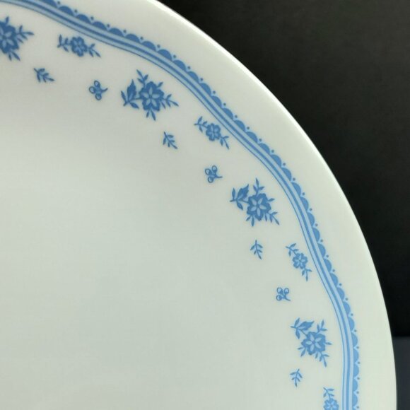 Corelle Morning Blue Luncheon Plates Corning Blue Floral Salad Plates - Picture 3 of 5
